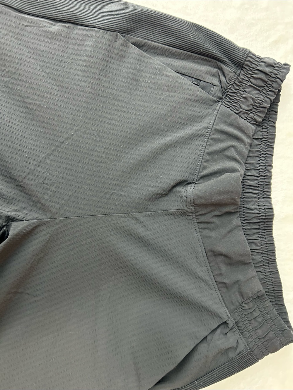 Athleta Black Textured Brooklyn Jogger Elastic-Waist & Ankle Pants Size 6 - Picture 9 of 10